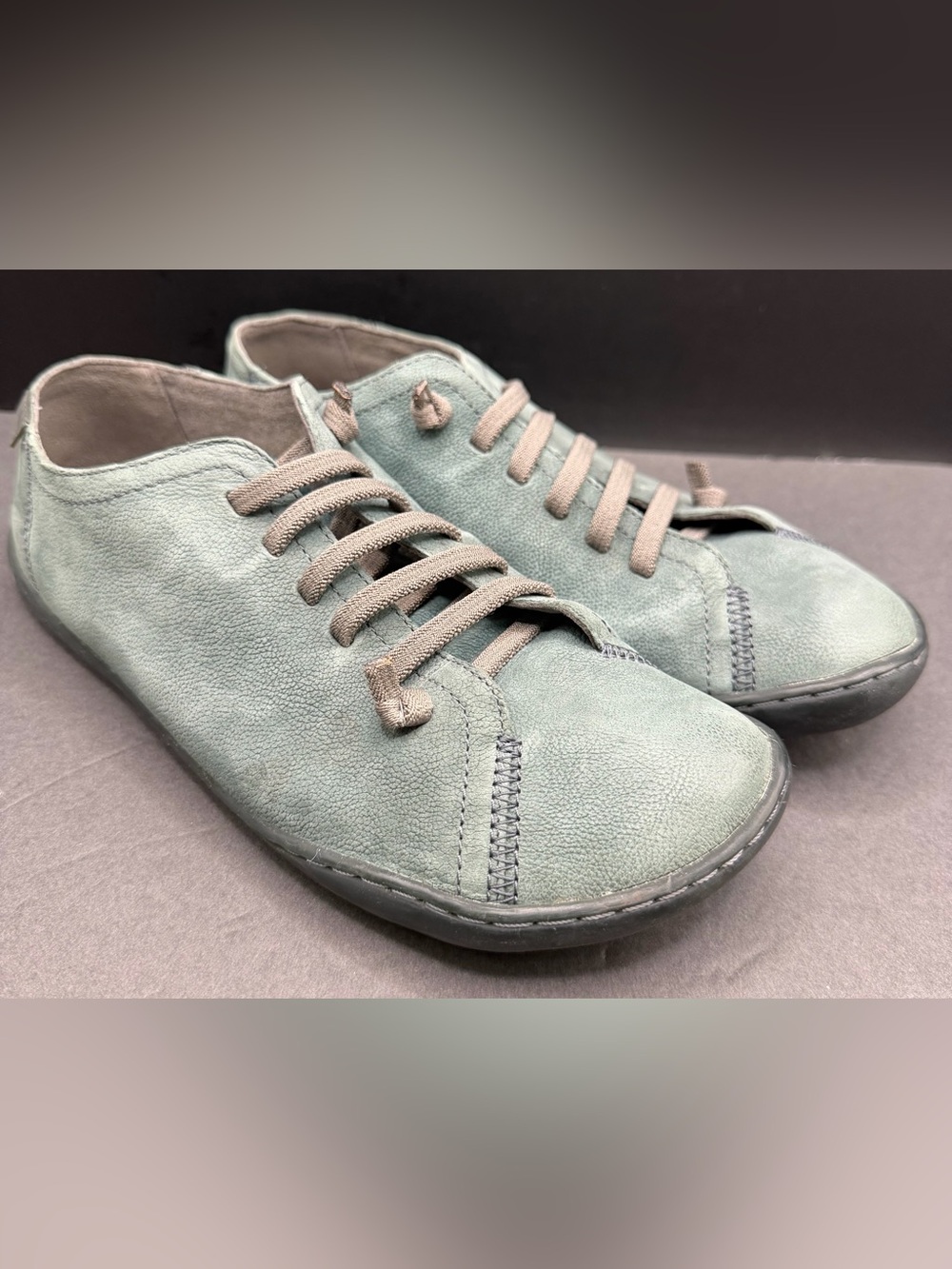 Camper Peu Women’s Leather Sneakers - Blue/Black- Size:8/EU 39